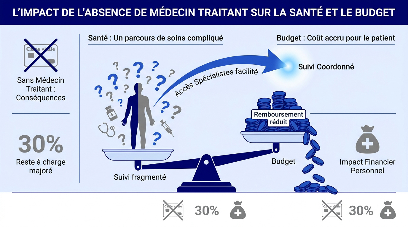 Impact financier et médical de l'absence de médecin traitant