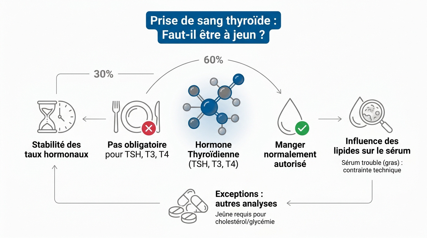 Matériel médical pour une prise de sang thyroïdienne en laboratoire