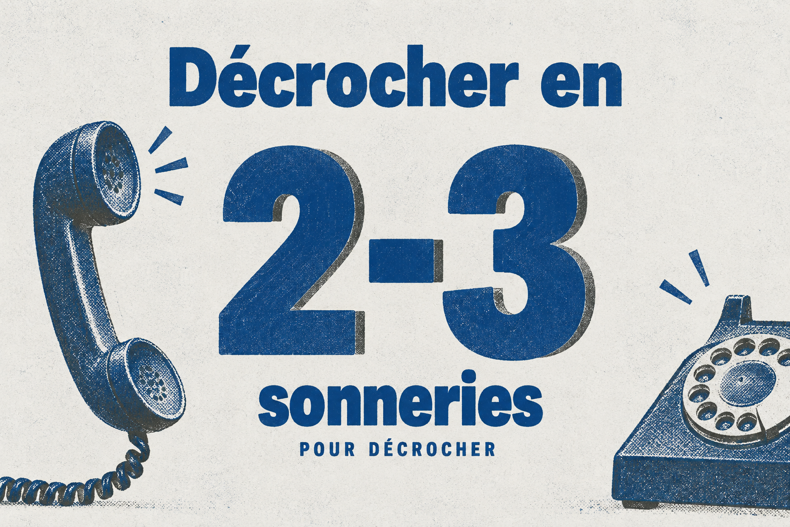 Infographie montrant que le standard doit être décroché en 2 à 3 sonneries pour montrer la réactivité du cabinet.