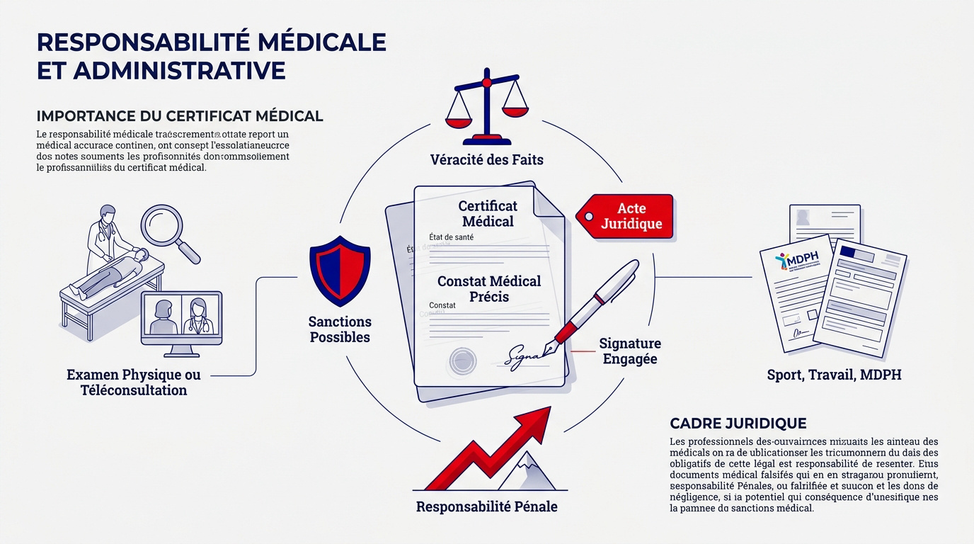 Responsabilité du médecin lors de la rédaction d'un certificat médical officiel