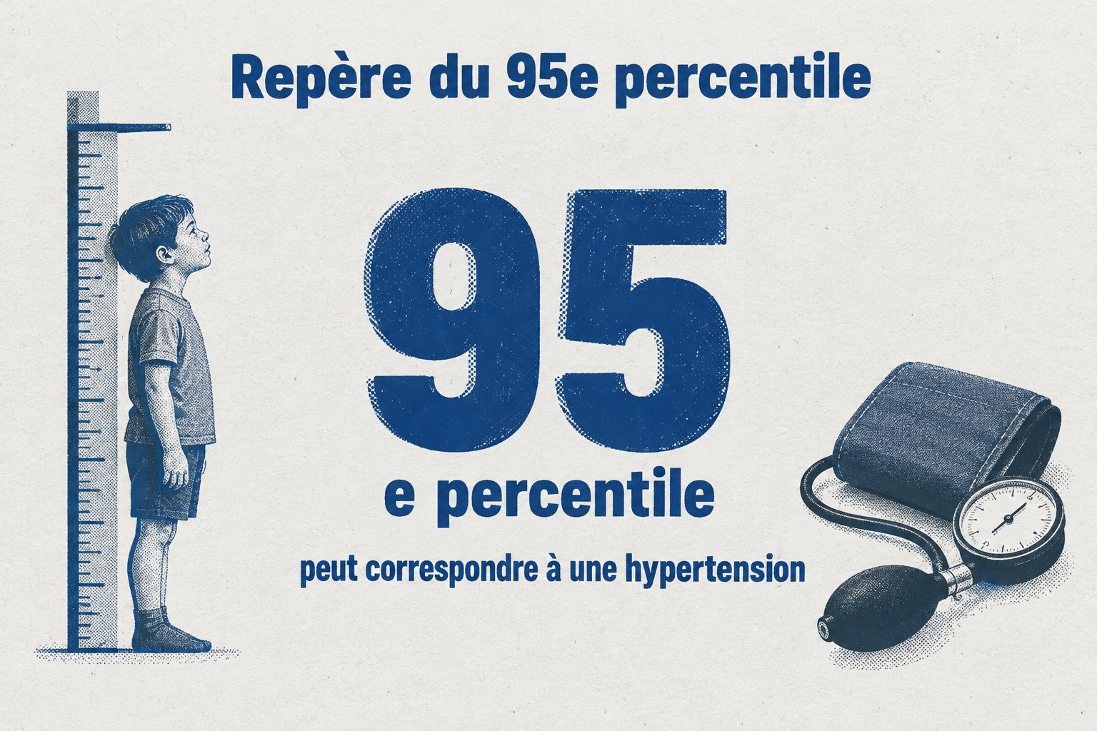 Chez un enfant, une pression située au 95e percentile peut correspondre à une hypertension.